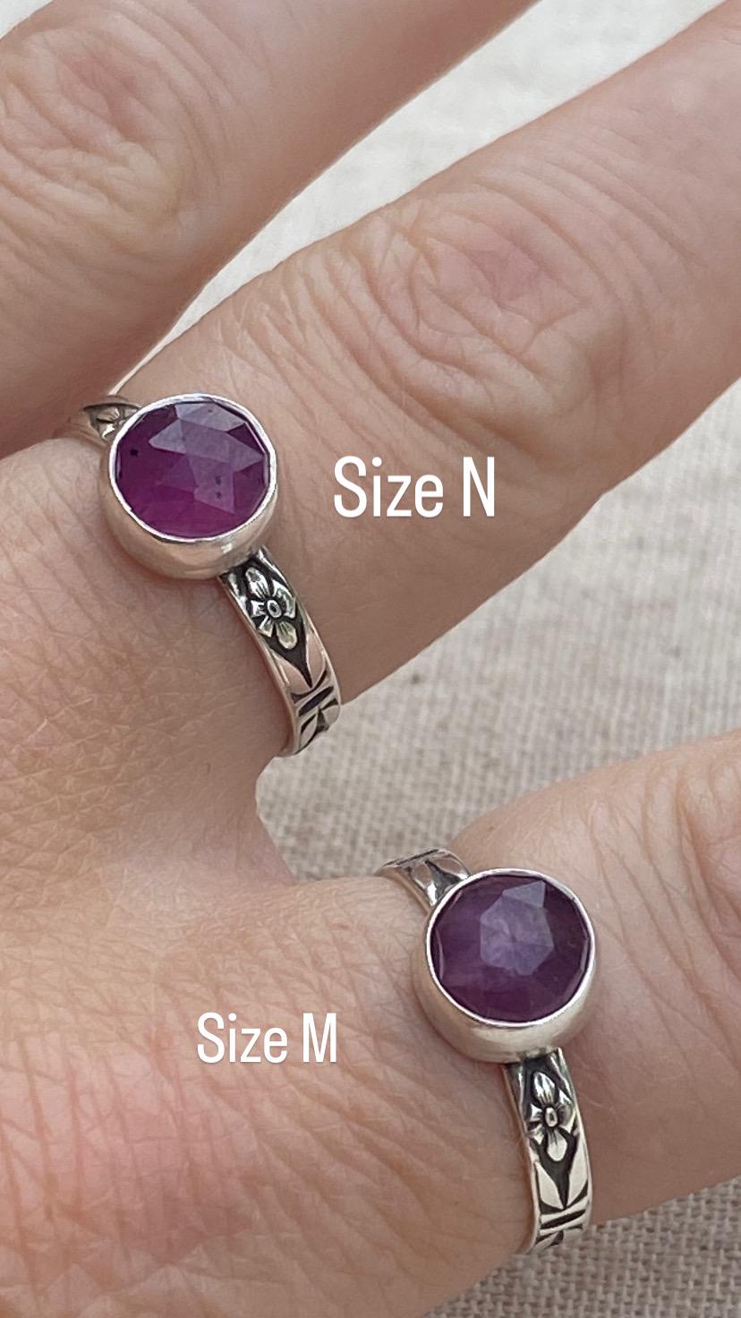 Sterling Silver Pink Sapphire Rings
