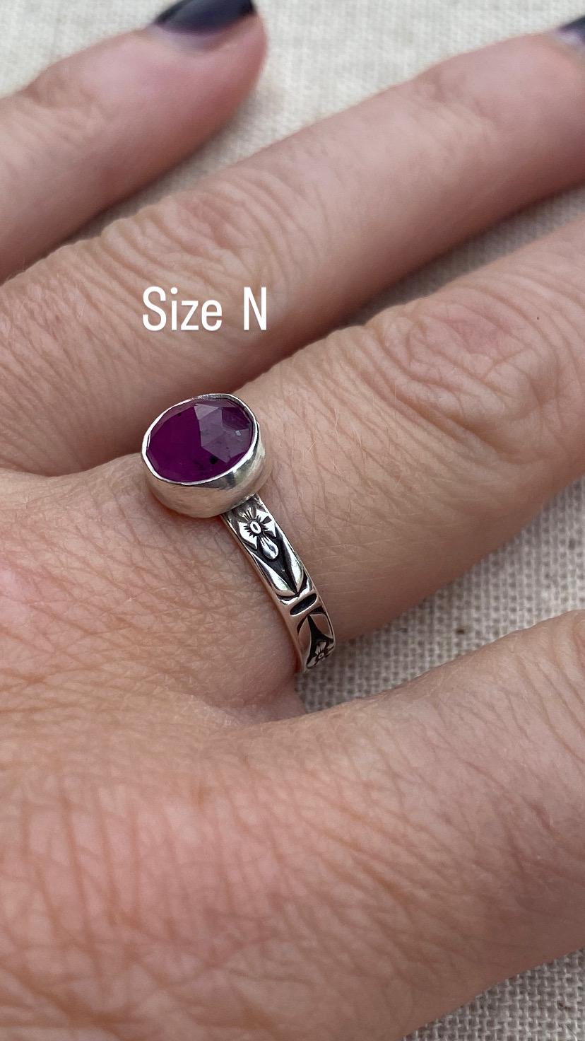 Sterling Silver Pink Sapphire Rings