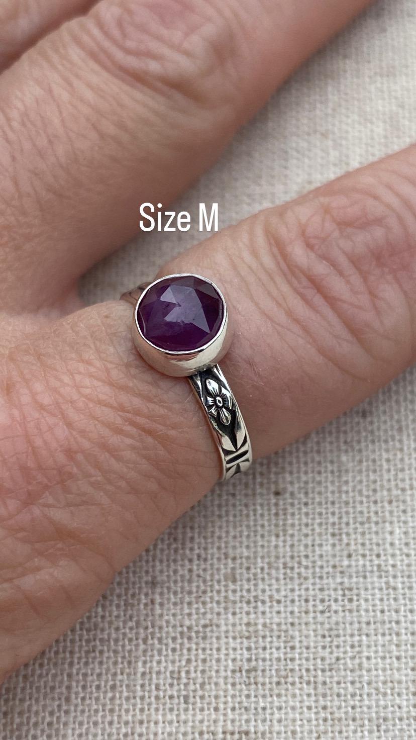 Sterling Silver Pink Sapphire Rings