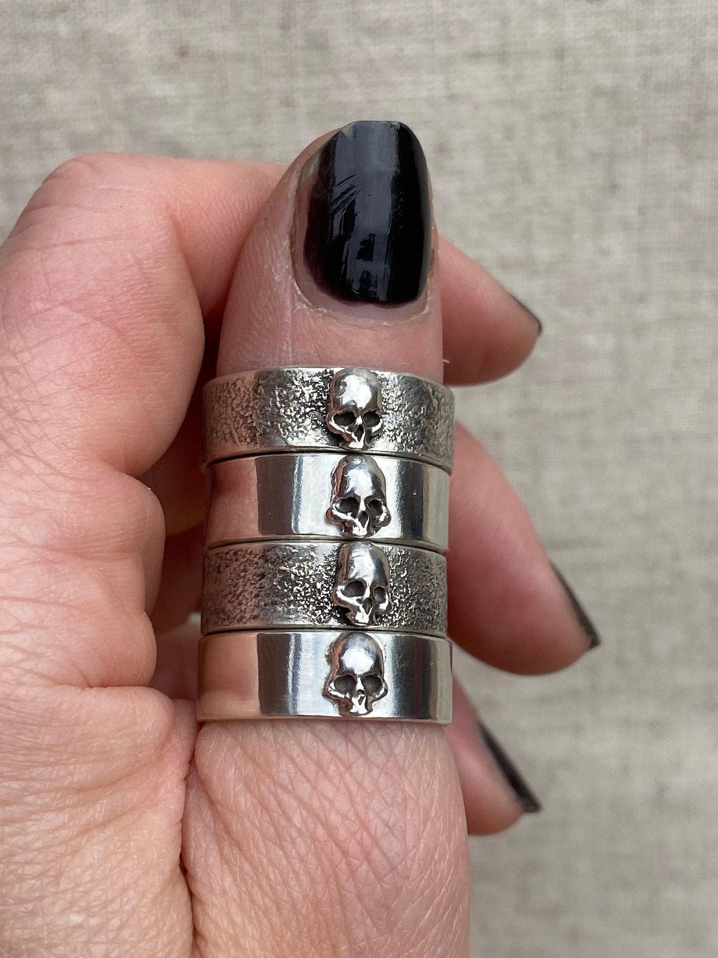 Sterling Silver Skull Rings - Made to Order