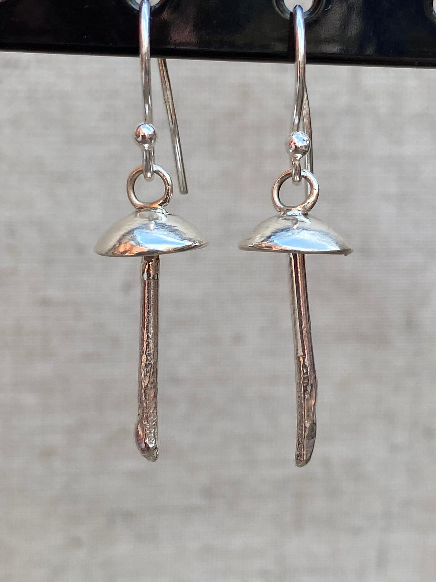 Sterling Silver Mushroom Earrings