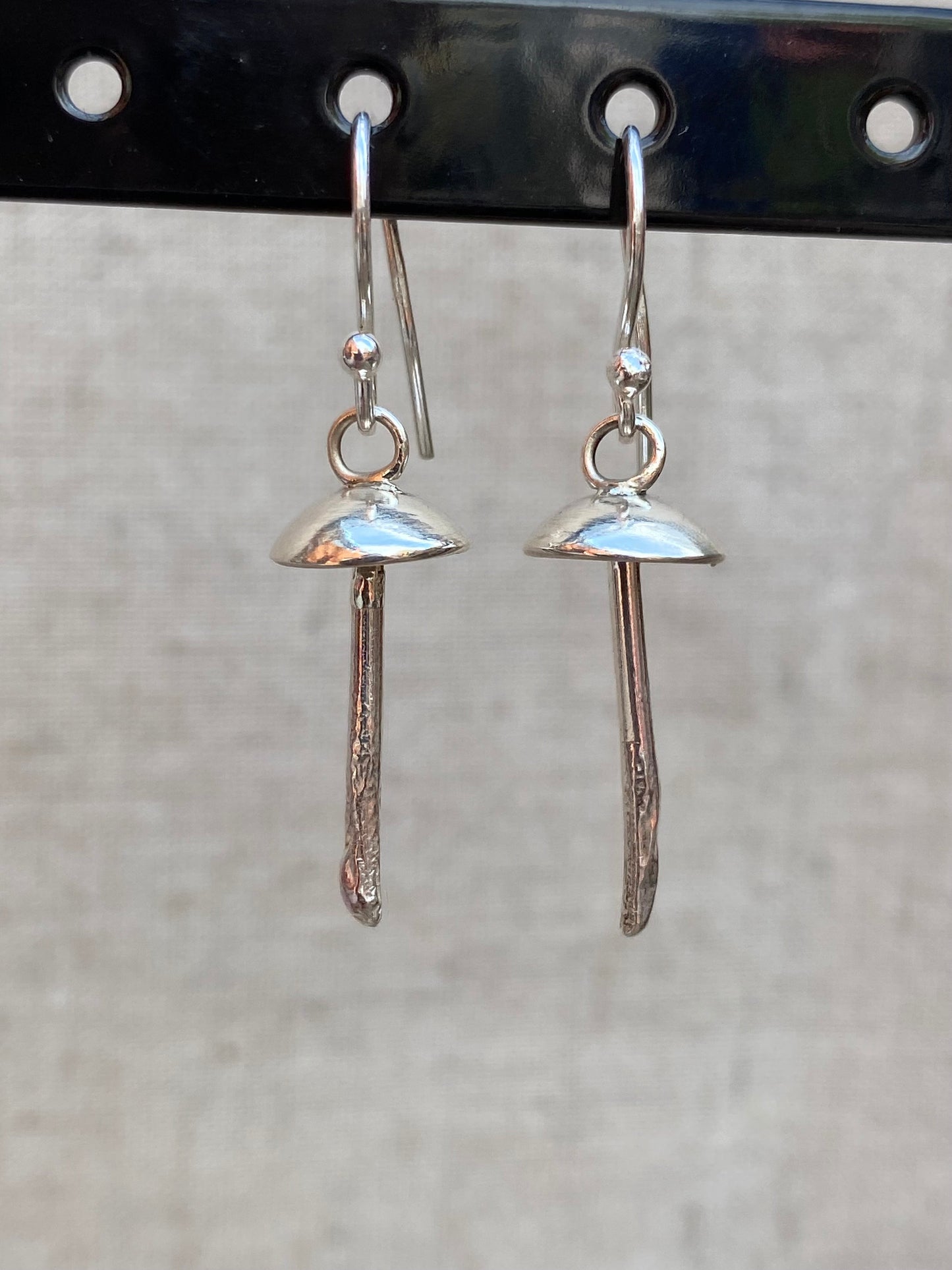 Sterling Silver Mushroom Earrings