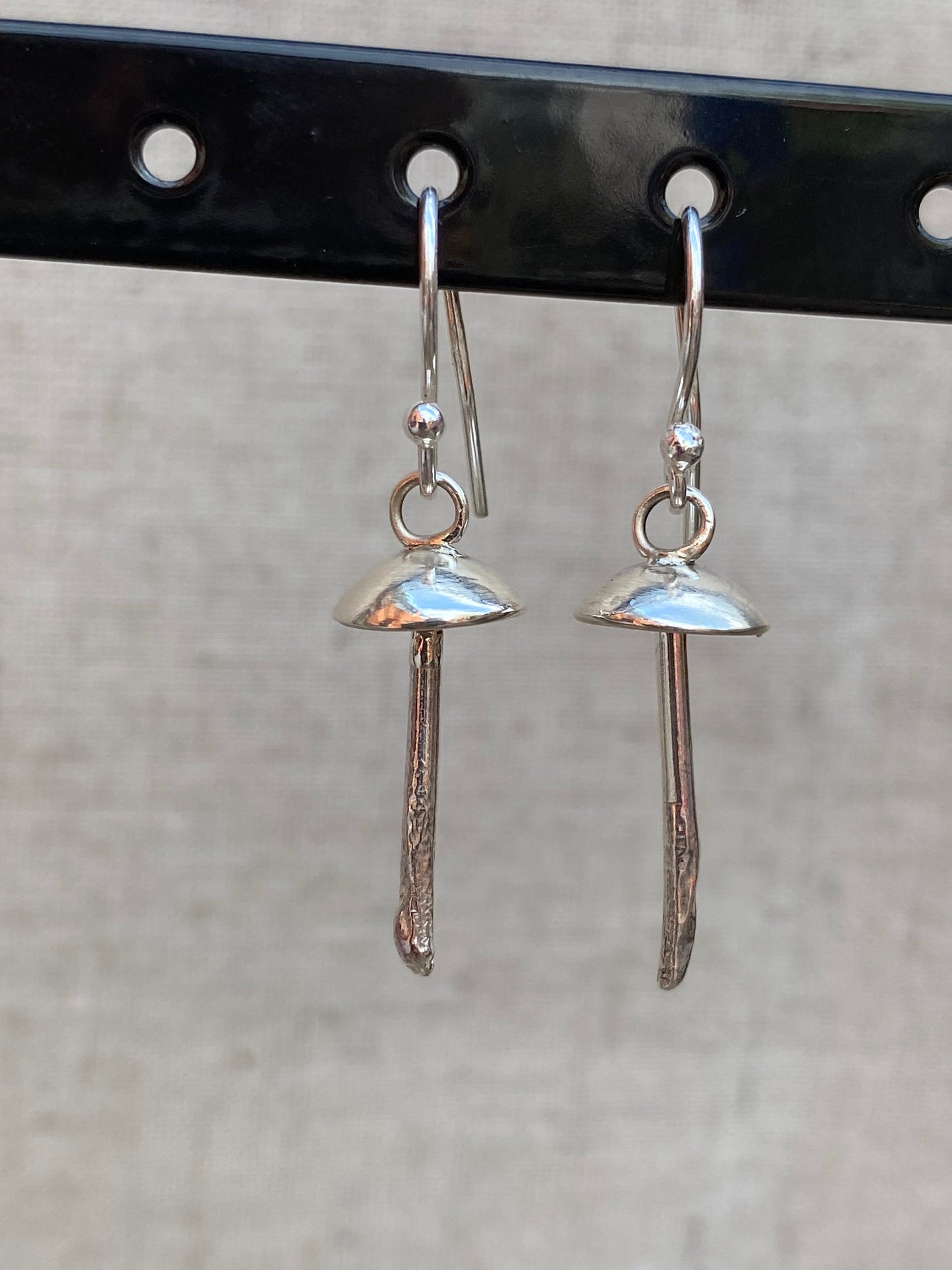 Sterling Silver Mushroom Earrings