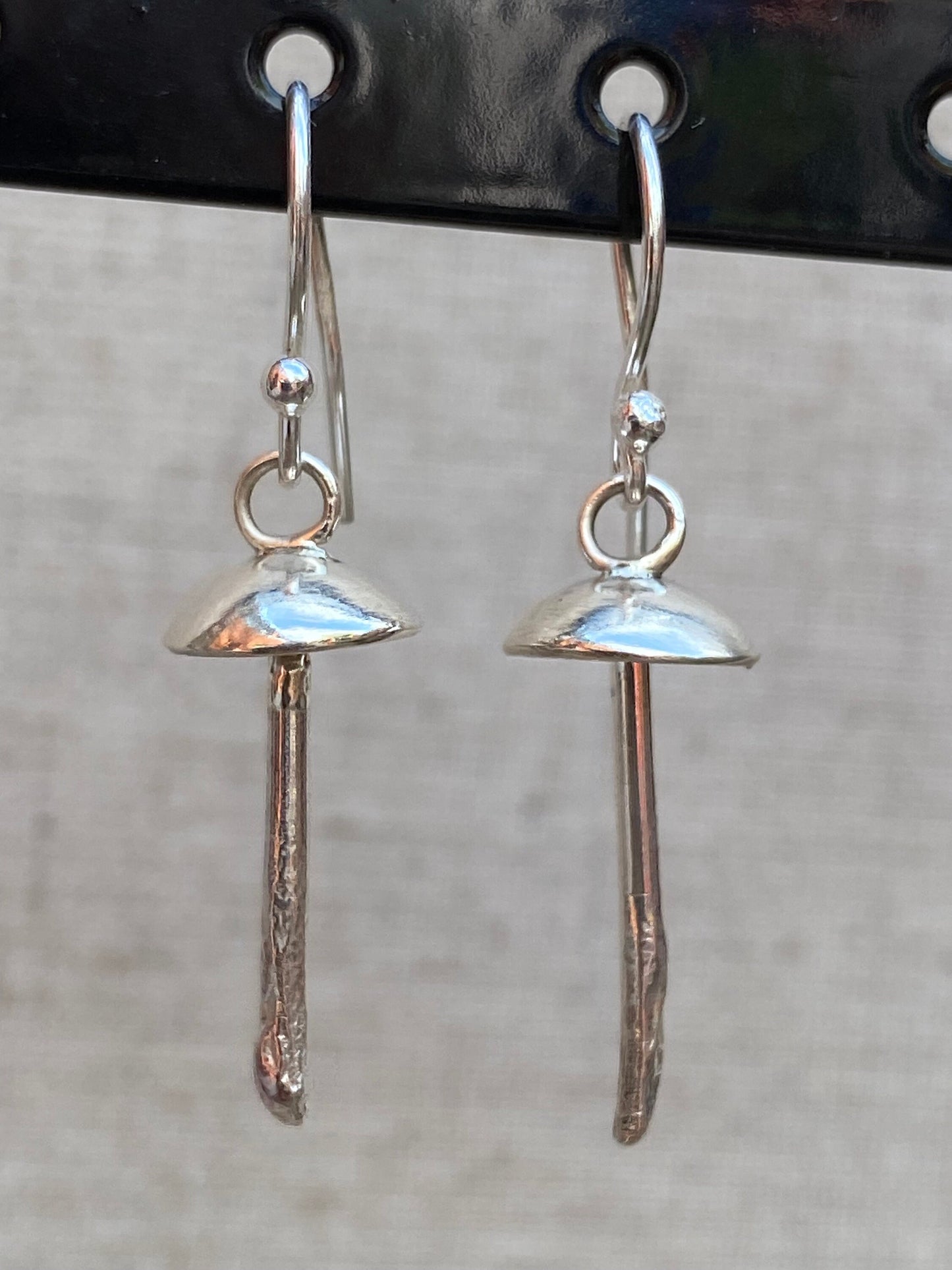 Sterling Silver Mushroom Earrings