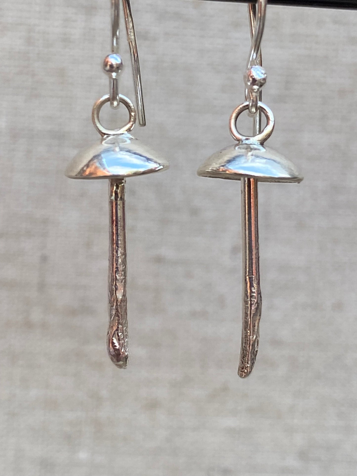 Sterling Silver Mushroom Earrings