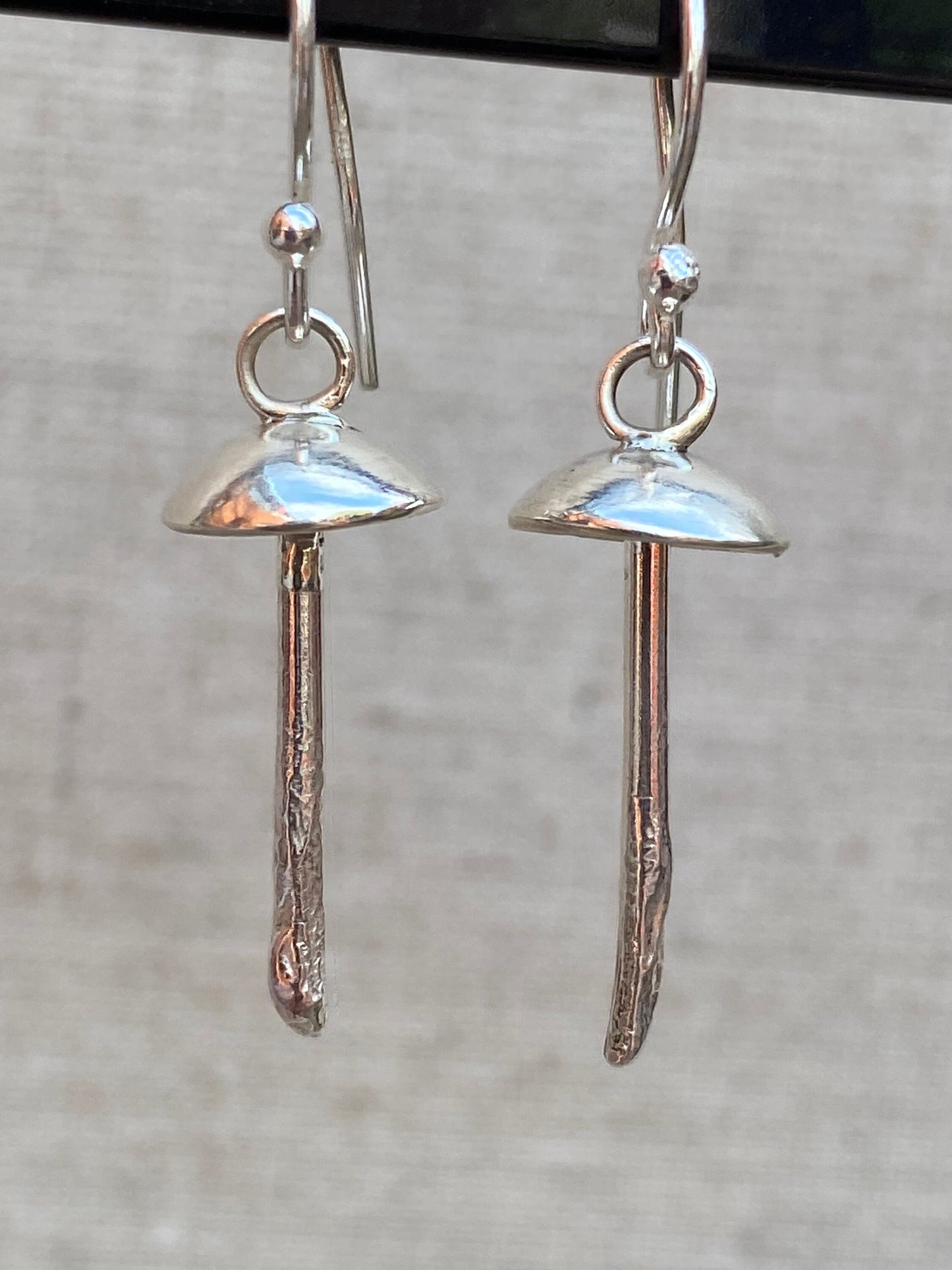 Sterling Silver Mushroom Earrings