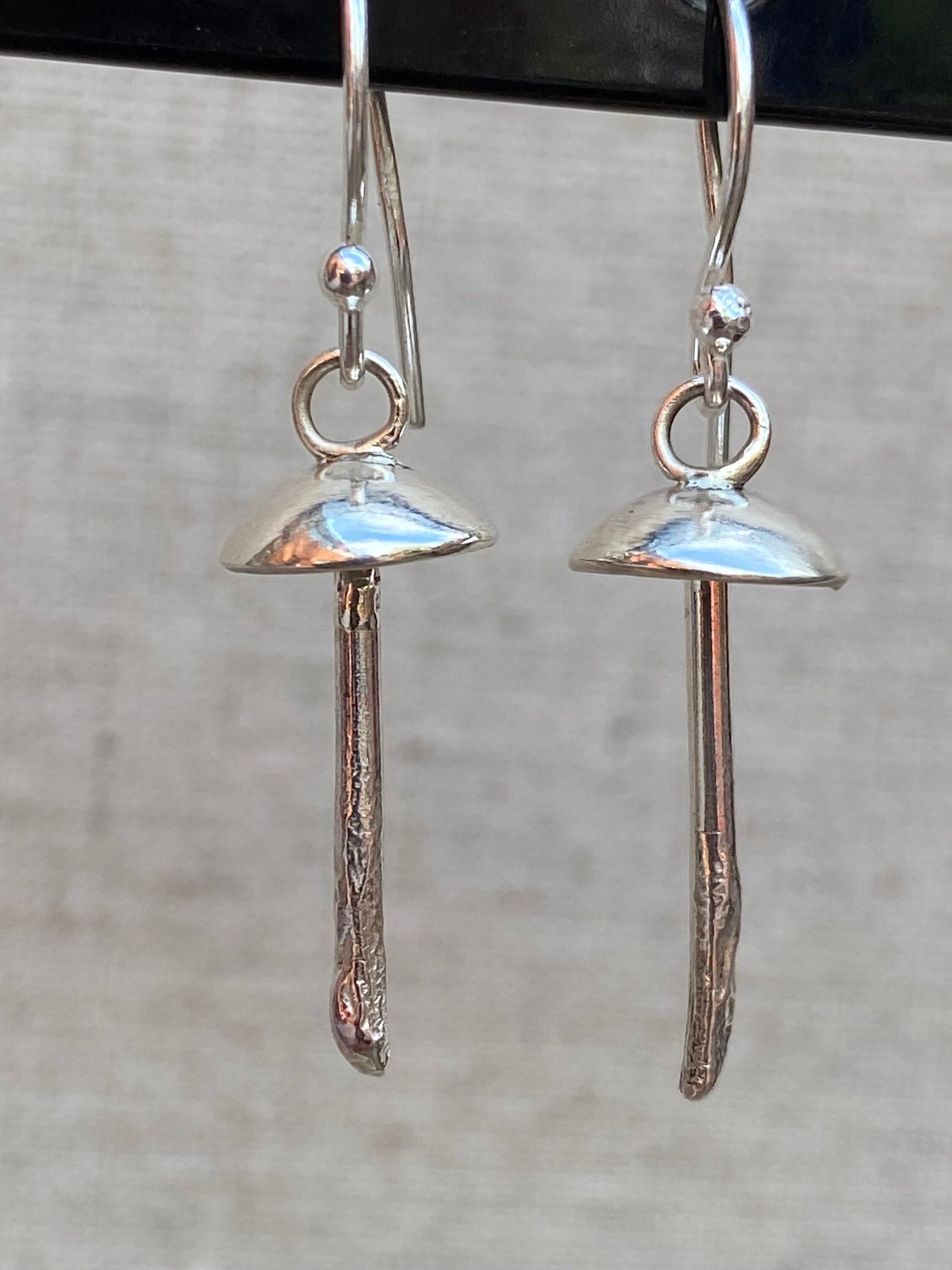 Sterling Silver Mushroom Earrings