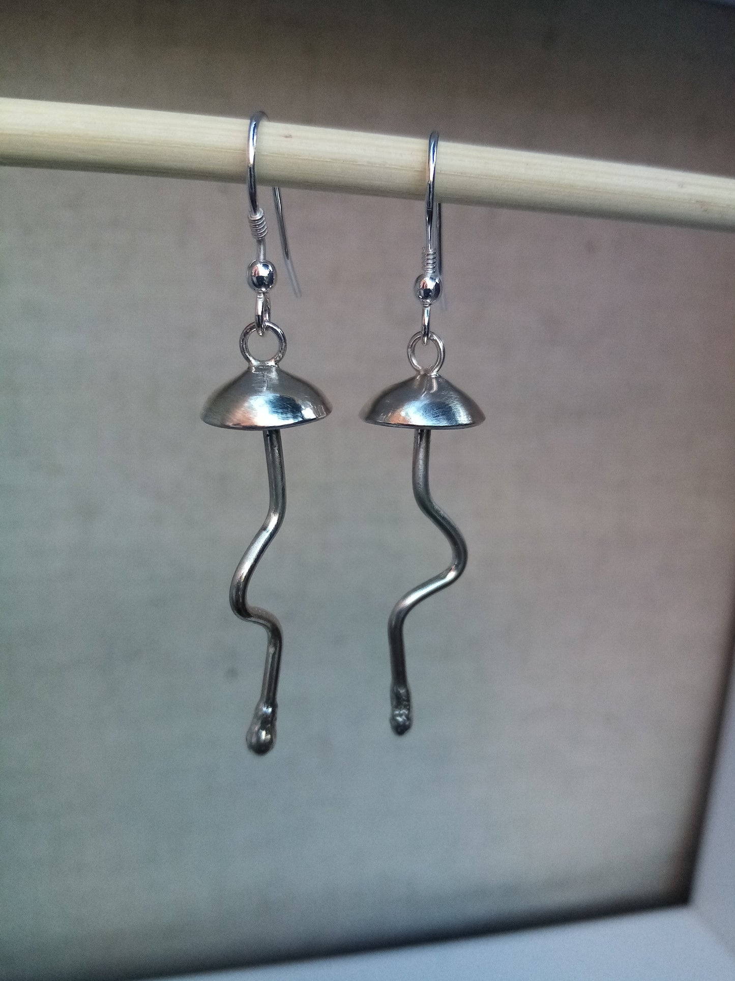 Sterling Silver Mushroom Earrings