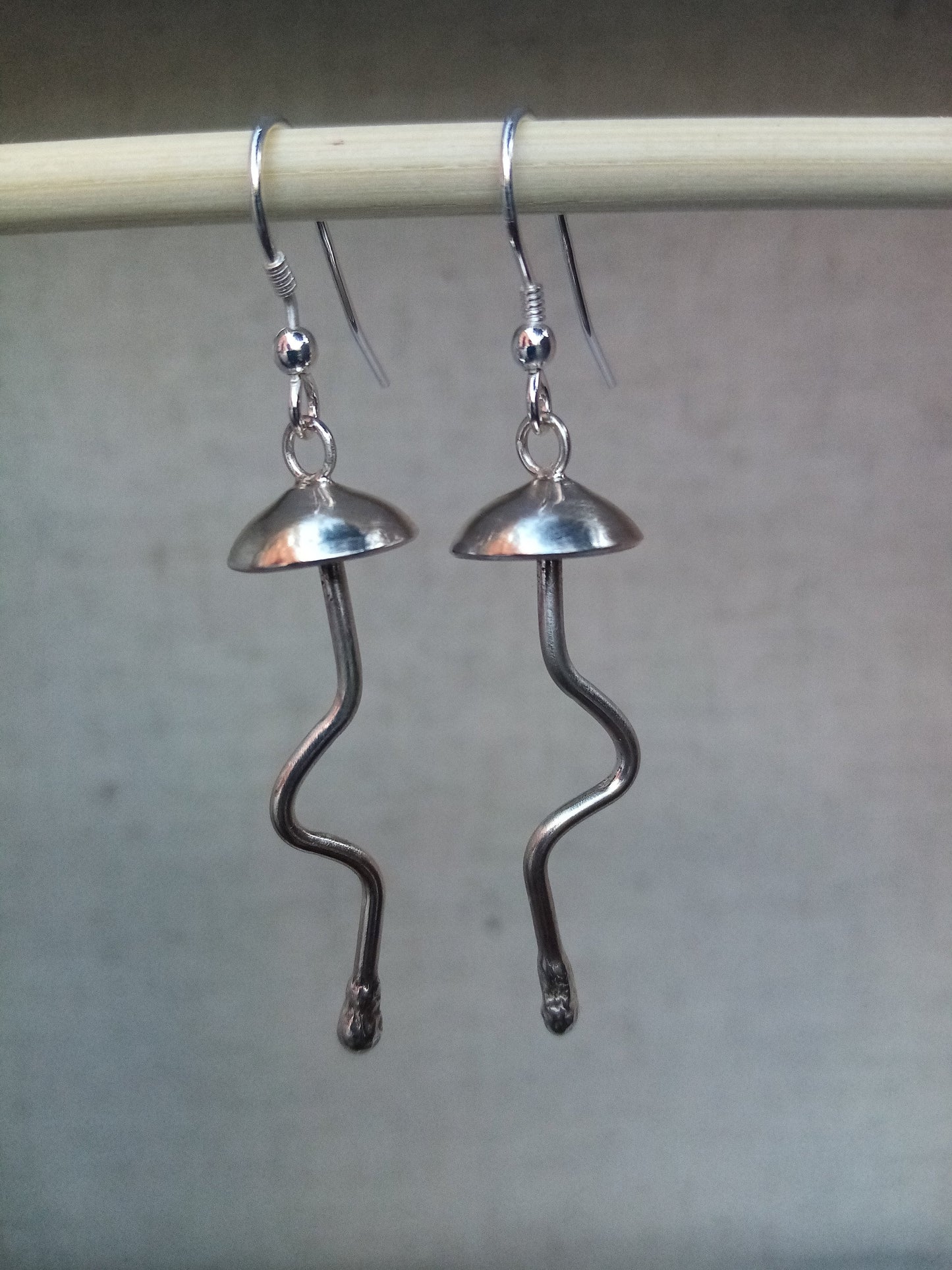 Sterling Silver Mushroom Earrings