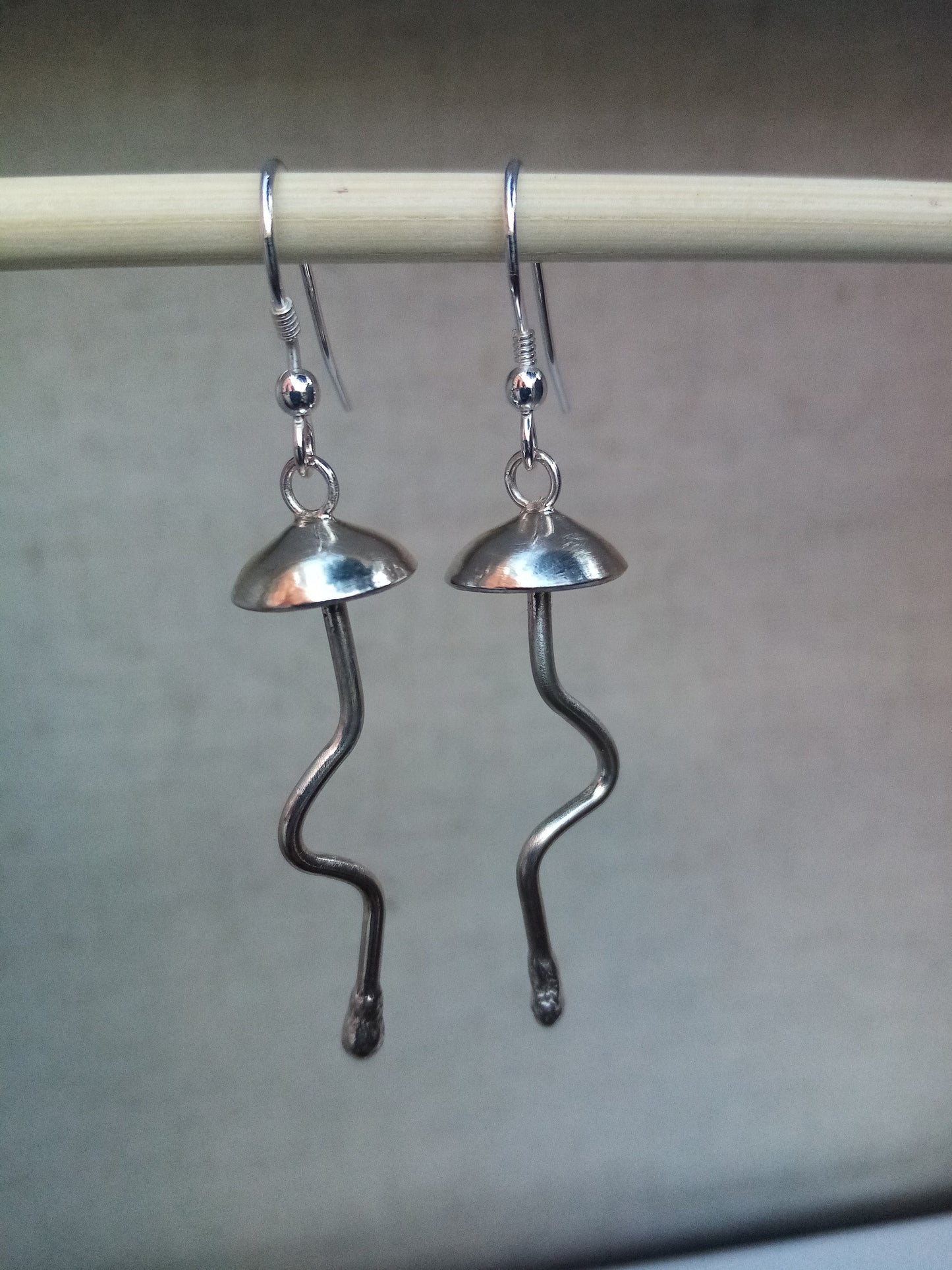 Sterling Silver Mushroom Earrings