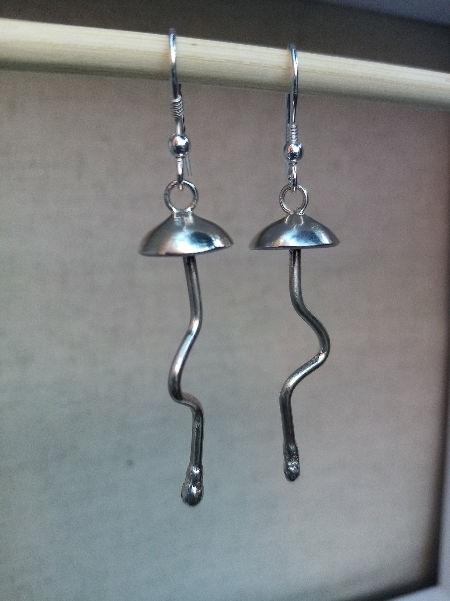 Sterling Silver Mushroom Earrings