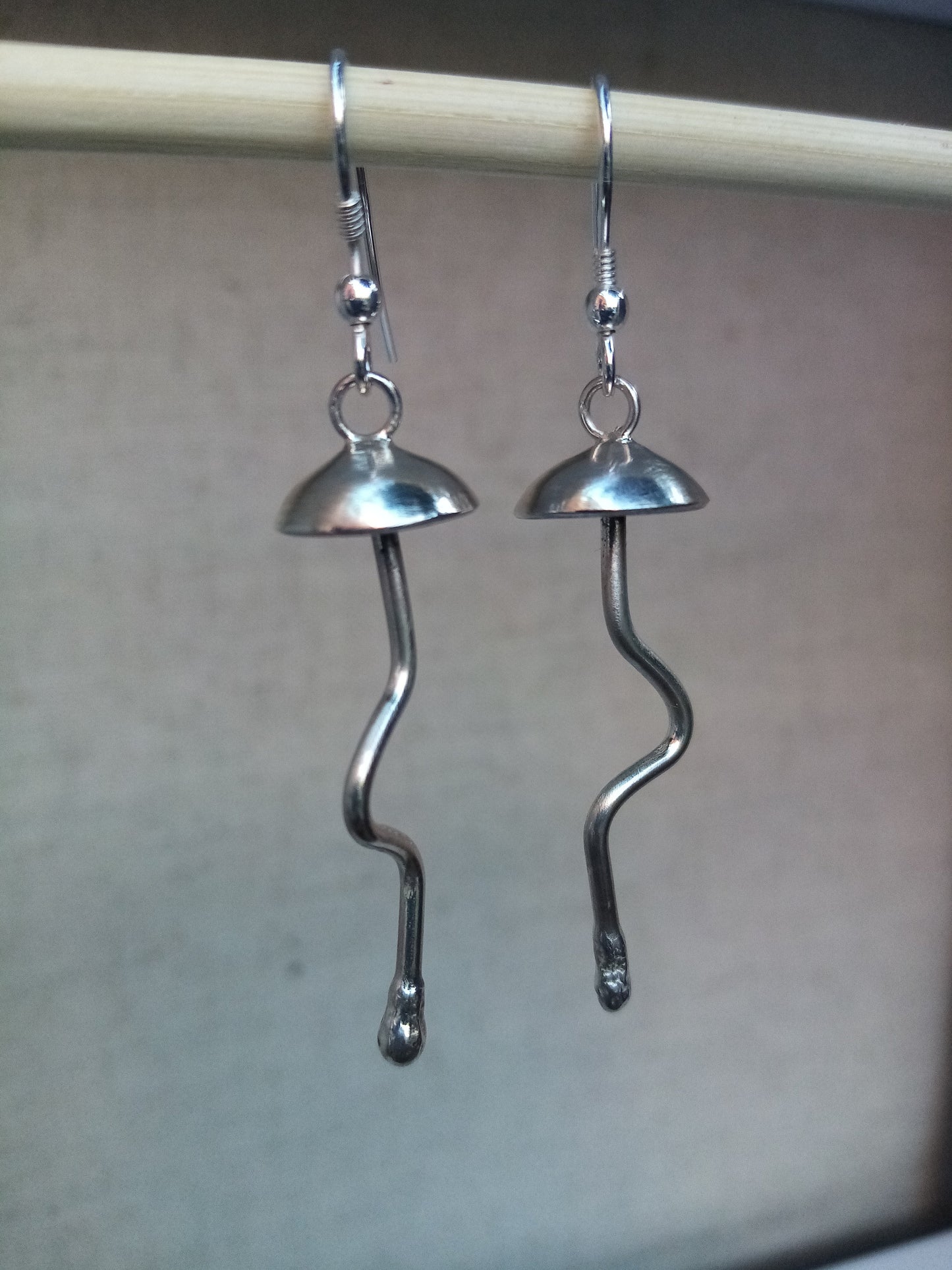 Sterling Silver Mushroom Earrings